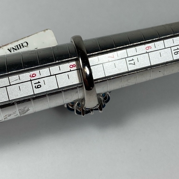 London Blue Topaz Sterling Silver Ring JTV Size 7.75 7.18g  Retired - Picture 8 of 10